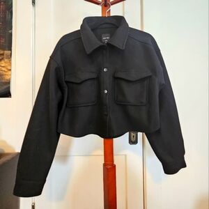 NWT cropped shacket
